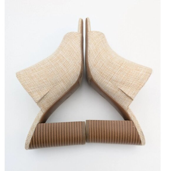 Calvin Klein Jotie Women's Heeled Sandal Square Toe Light Natural Size US8M EU39 - Picture 6 of 12